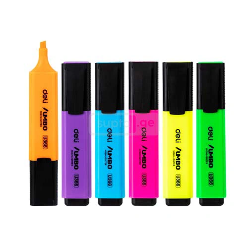 DELI UMBO Highlighter markers 6-color pack EU366-MT